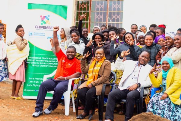 CCDO Executive Director (left), District Peace and Unity Committee Chairperson (right), and some of the trained girls. UNDER Progressive Peace Building CCDO Executive Director (left), District Peace and Unity Committee Chairperson (right), and some of the trained girls. UNDER Progressive Peace Building
